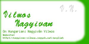 vilmos nagyivan business card